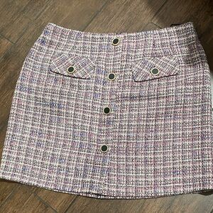 Bagatelle Multicolor Tweed Mini Skirt